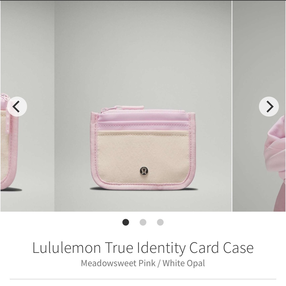 🆕 MEADOWSWEET PINK/WHITE OPAL - NWT lululemon true identity card case